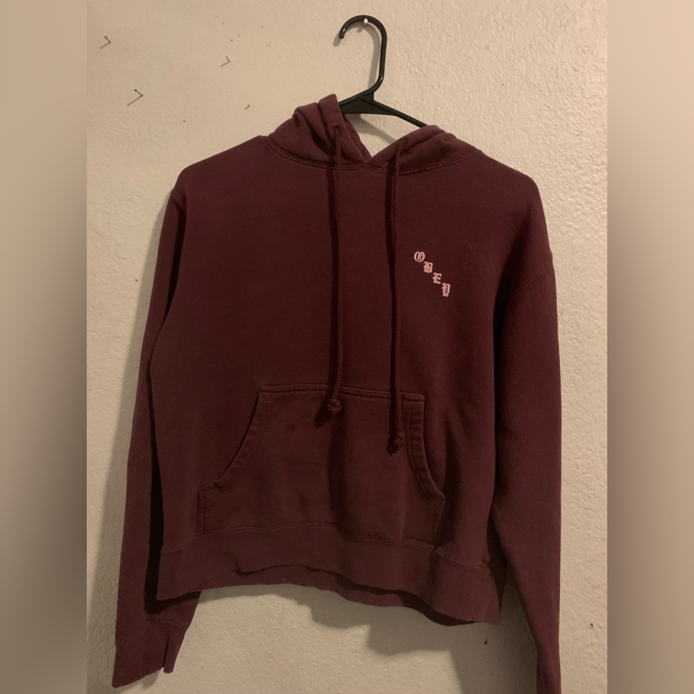 Obey Olde Rose Burgundy Hoodie